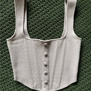 Danielle Guizio Knitted Corset Top